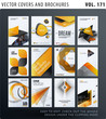 © Diamond Graphics - Creative design of brochure set, abstract annual report, horizontal cover