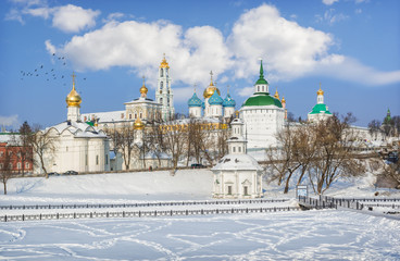 Wall Mural - Вид на Лавру в Сергиевом Посаде View of the Lavra  in Sergiev Posad