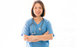 © thaiview - Female doctor , Female doctor with stethoscope , Medical healthcare and medicine concept.
