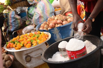 Marché de Bakoteh (Gambie)