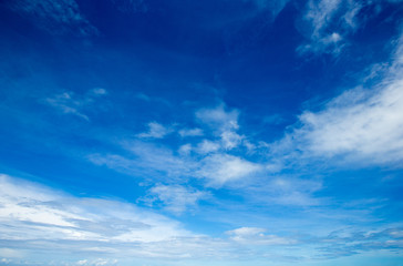 blue sky background with tiny clouds