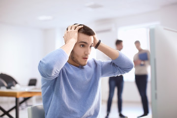 Sticker - Young man working in office