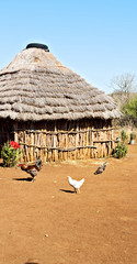 Wall Mural -  in lesotho  street village near   courtyard