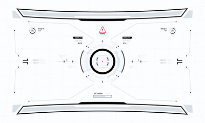 Wall Mural - Sci-Fi Virtual Reality Technology Hud Screen Design