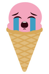 Sticker - Eiscreme Emoji heulend