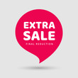 Extra sale vector pink tag