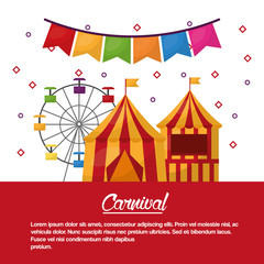 Canvas Print - carnival fun fair tent festival vector illustration