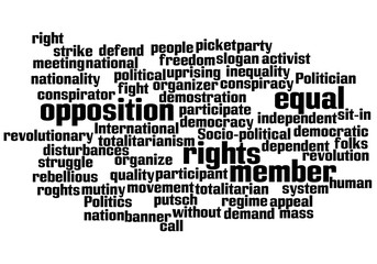 Wall Mural - Political theme.  Tagcloud background