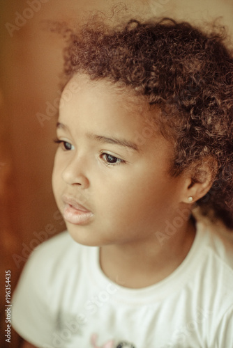 Happy Mixed Race Toddler Girl Buy This Stock Photo And Explore