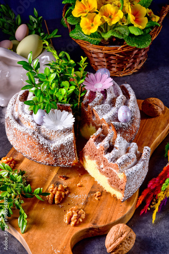 Plakat tradycyjny polski wielkanocny tort