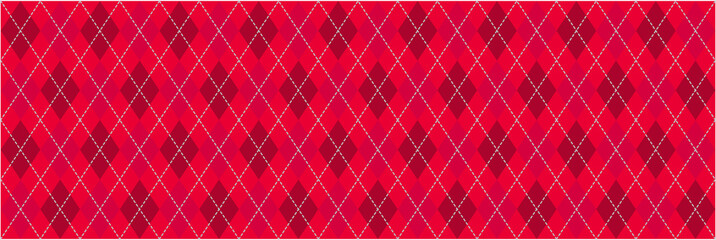 Canvas Print - Red Argyle Banner