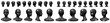 Isolated vector set of faceless mannequin busts and heads.