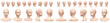 Isolated vector set of faceless mannequin busts and heads.