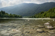 Beautiful Landscape Of River Soča In Slovenia