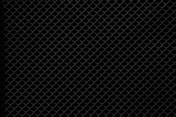 metal net isolated on black background