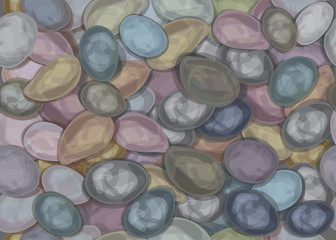 Wall Mural - Vector seamless texture pebble, stones.