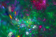 Abstract Fractal Background. Textured Image In Multi Colors. For Your Creative Design.