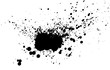 © DiscoDancer - Black paint, ink splash, brushes ink droplets, blots. Black ink splatter grunge  background, isolated on white. Vector illustration