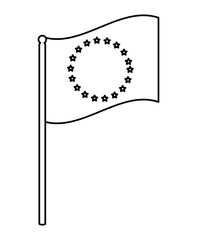 Poster - european union flag icon over white background, vector illustration