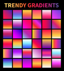 Wall Mural - trendy gradients. screen gradient covers