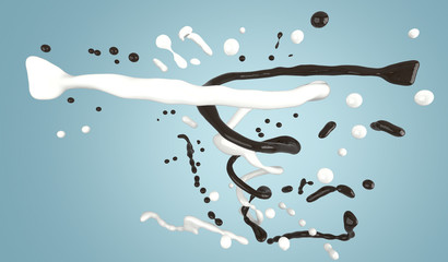Leinwandbilder - water splash with clipping path, 3D image render.