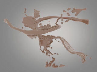 Leinwandbilder - water splash with clipping path, 3D image render.