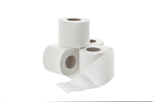 Toilet Paper On White Background Isolated