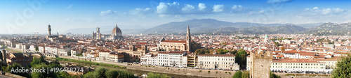 Plakat Panoramiczny widok Florencja, Włochy, Toscana