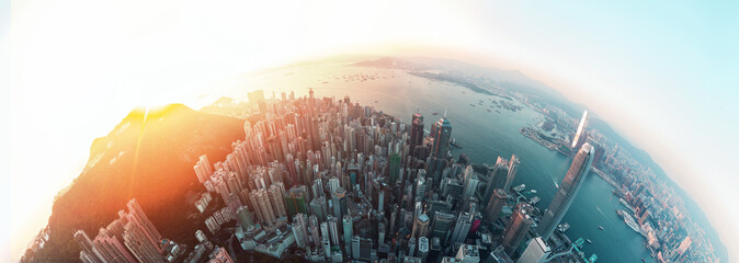 Fototapete - Panorama Hong Kong City