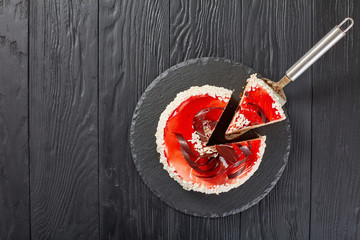 Sticker - delicious festive torte cut in slices