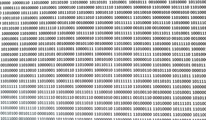 Binary code background. Binary code, algorithm binary, data code, decryption and encoding, row matrix.