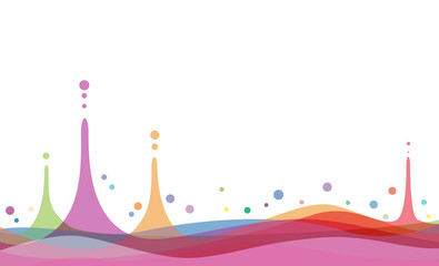 Wall Mural - colored splashes in abstract shape