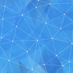 Wall Mural - modern blue geometric texture consisting of triangles, illustration