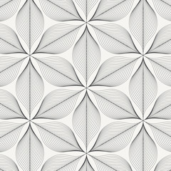 linear vector pattern, repeating abstract leaves, gray line of leaf or flower, floral. graphic clean design for fabric, event, wallpaper etc. pattern is on swatches panel.