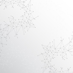 grey graphic background illustration dots with connections for your design