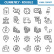 © 13ree_design - Currency - Rouble Icons. Professional, pixel perfect icons depicting various currency, money and finance concepts. EPS 8 format.