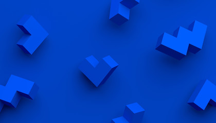 Wall Mural - abstract 3d rendering of geometric shapes. modern background with simple forms. minimalistic design 