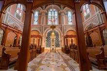 Interior View Of The Beautiful Cathedral Of The Blessed Sacrament