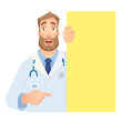 © Visual Content - doctor holding blank signboard