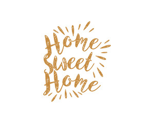 Wall Mural - home sweet home typography typographic creative writing text image icon 2