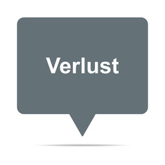 Sticker - Graue Sprechblase mit Verlust