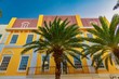colorful architecture in Caribbean style on the island of Aruba in the antilles of the Dutch city of Oranjestad