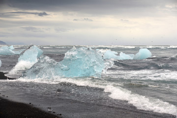 Canvas Print - Eis am Joekulsarlon, Island