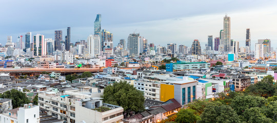 Wall Mural - Bangkok Skyline Sunset Panorama