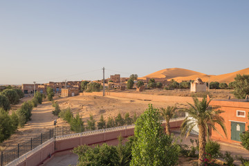 Wall Mural - Tahgit - June 06, 2017: Panoramic view of the town of Taghit, Algeria