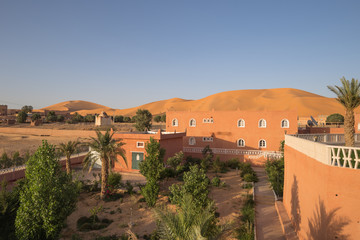 Wall Mural - Tahgit - June 06, 2017: Panoramic view of the town of Taghit, Algeria