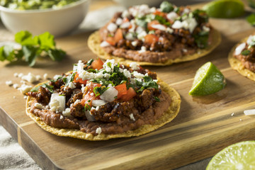 Wall Mural - Homemade Beef and Cheese Tostadas