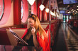 © konstantin0000 - Beautiful woman with menu in cafe