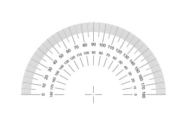protractor. protractor grid for measuring degrees. tilt angle meter. measuring tool. ai10
