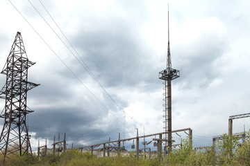 high-voltage electric transmission lines.